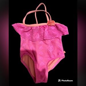 Toddler Girl Crochet Cutie One-Piece Swimsuit